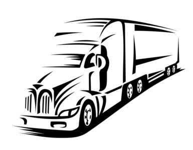送货车行驶在积雪覆盖的道路上, 概念、快捷方便地运送货物和包裹。产品运输货物。快速服务车, 卡通风格, 矢量, 隔离